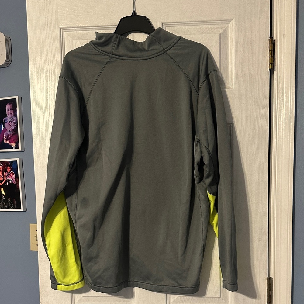 Nike Men's Gray and Neon Performance quarter zip; size xl - Picture 5 of 5